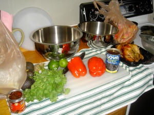 The mise en place. I love my kitchen.
