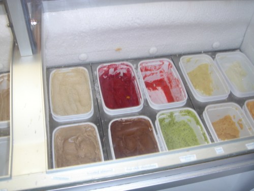 Gelato counter at Il Labratorio del Gelato, Lower East Side, Manhattan Gelato counter at Il Labratorio del Gelato, Lower East Side, Manhattan