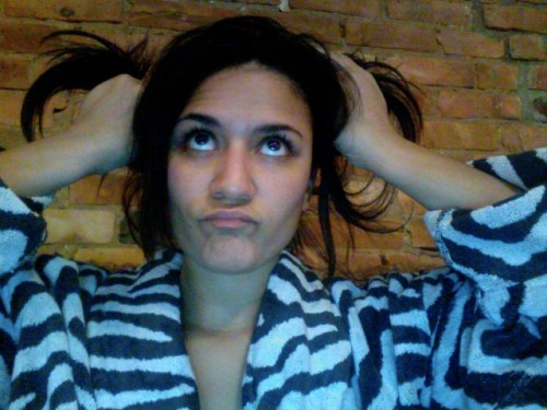 Late night enjoying my new bathrobe.