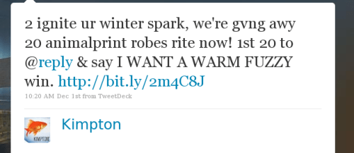 Oh my gosh! They're giving away the awesome robes!